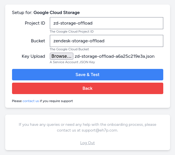 Screenshot of the GCP provider hybrid setup