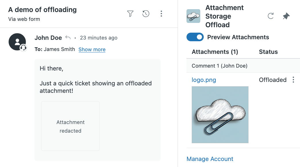 Zendesk Storage Offload